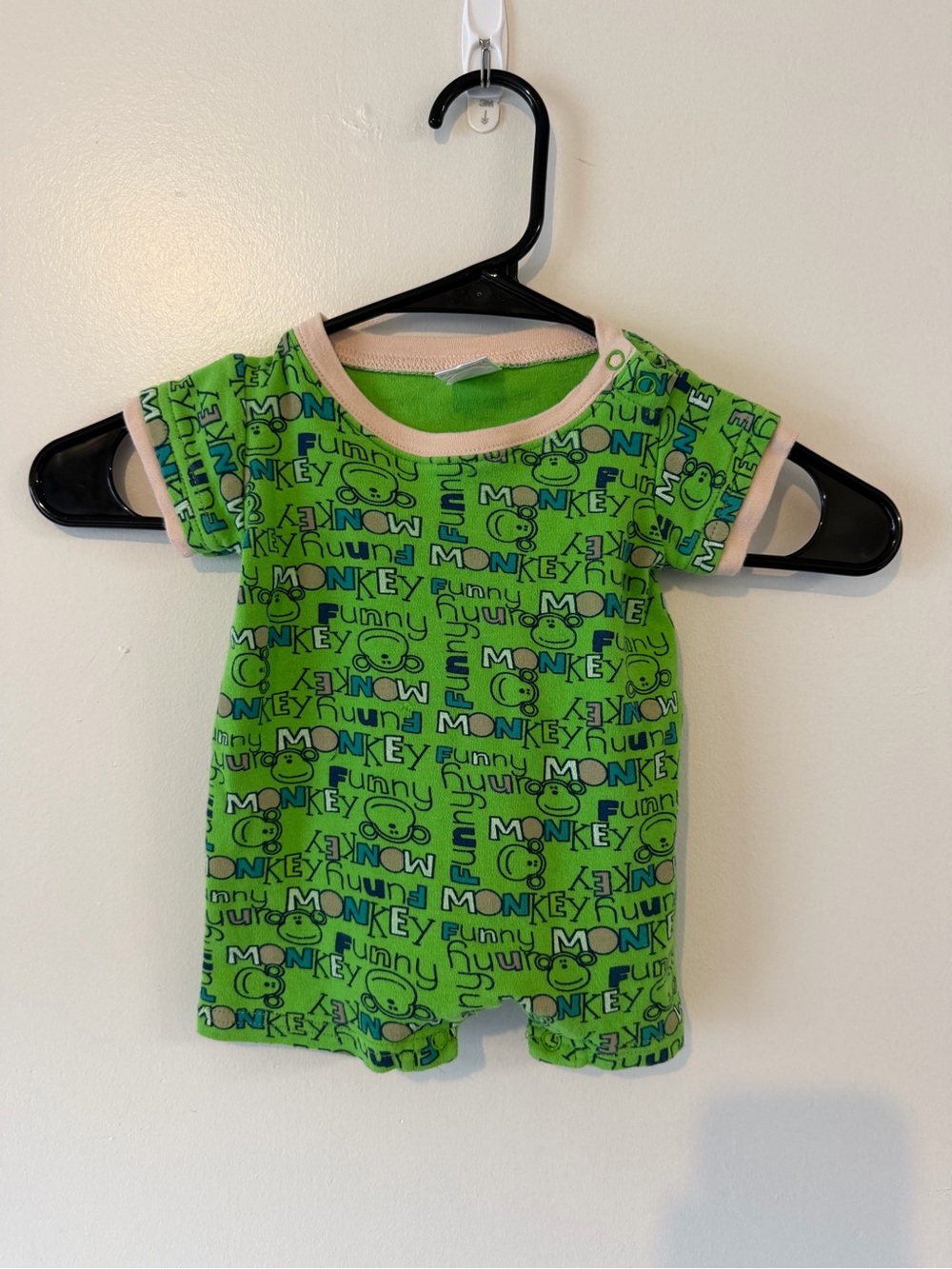 Vintage 'Funny Monkey' Baby Romper
